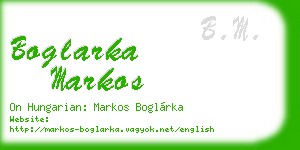 boglarka markos business card